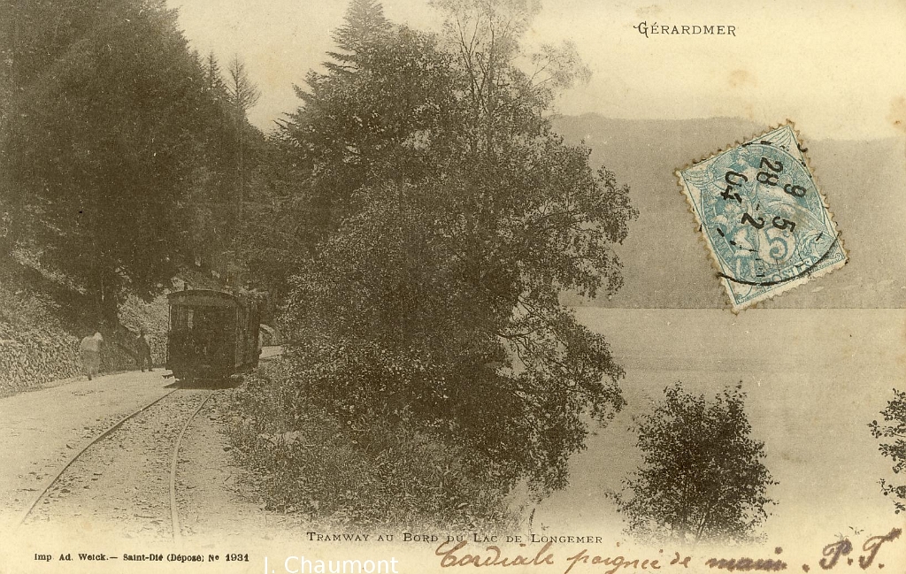 Gérardmer. - Tramway au Bord du Lac de Longemer.JPG