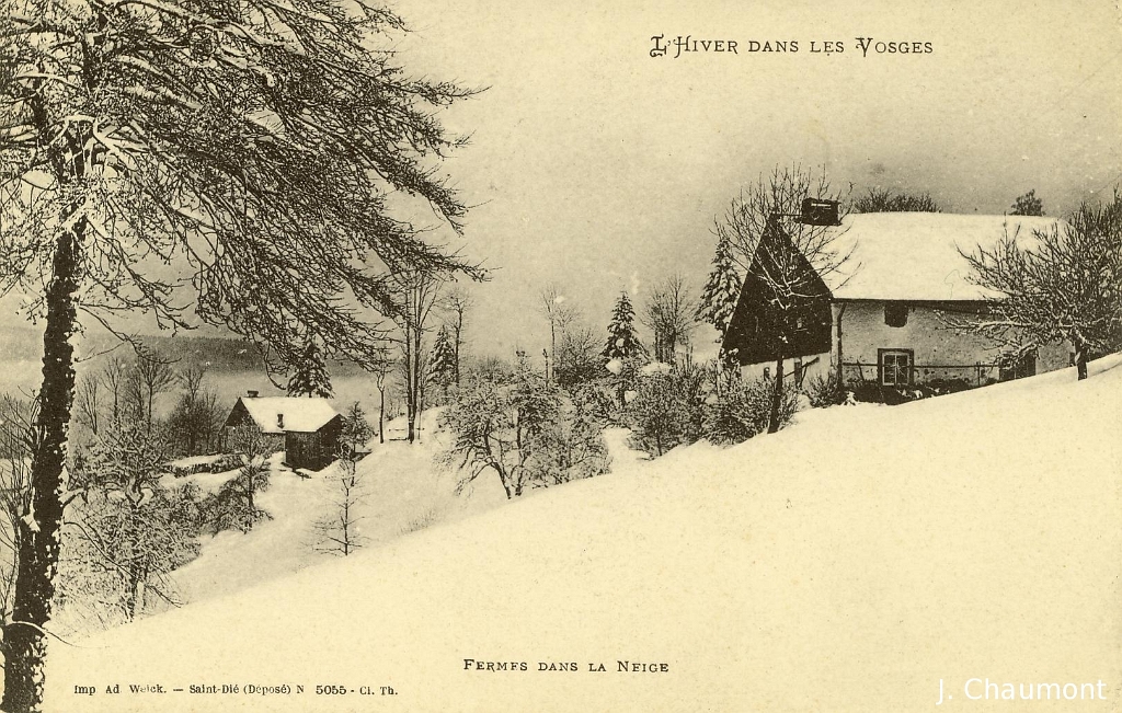 L'Hiver dans les Vosges. - Ferme dans la Neige.JPG