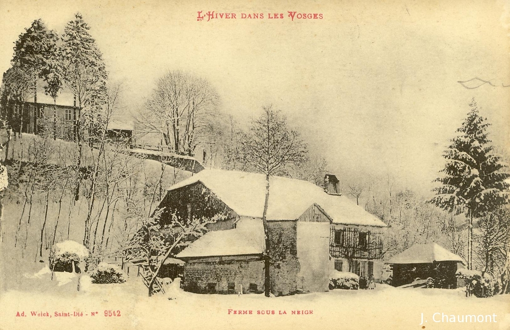 L'Hiver dans les Vosges. - Ferme sous la Neige.JPG
