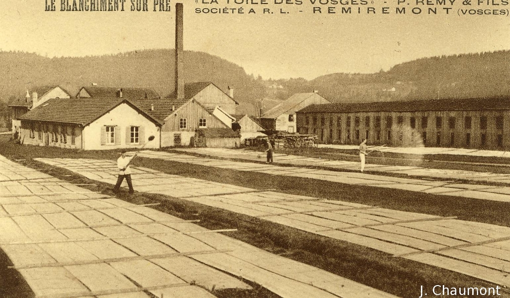 Le blanchiment sur pré - La Toile des Vosges - P. Remy & Fils - Remiremont.JPG