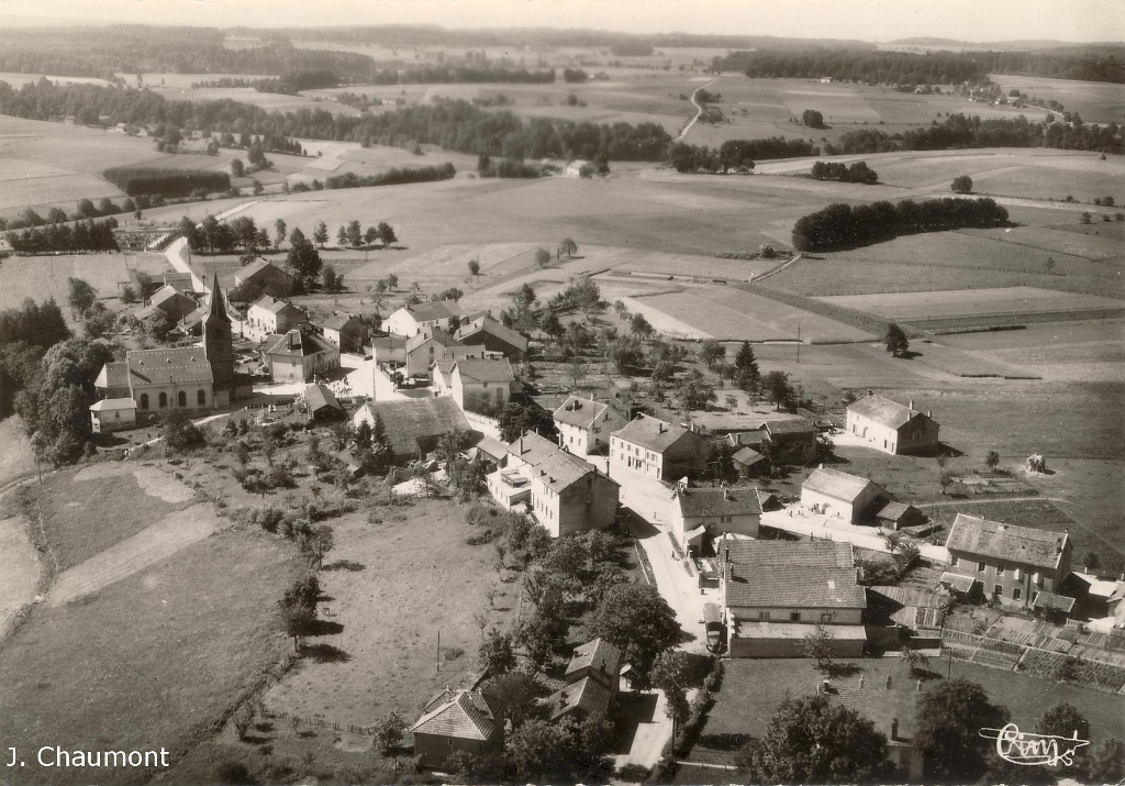 Bellefontaine - Vue panoramique aérienne en 1958.JPG