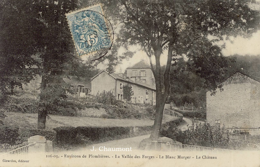 Environs de Plombières. - La Vallée des Forges - Le Blanc Murger - Le Château.JPG