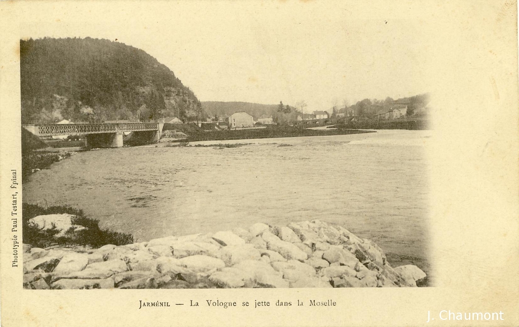 Jarménil - La Vologne se jette dans la Moselle.JPG
