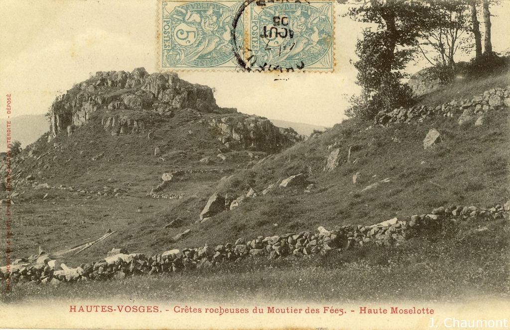 Hautes-Vosges. - Crêtes rocheuses du Moutier des Fées. - Haute Moselotte.JPG