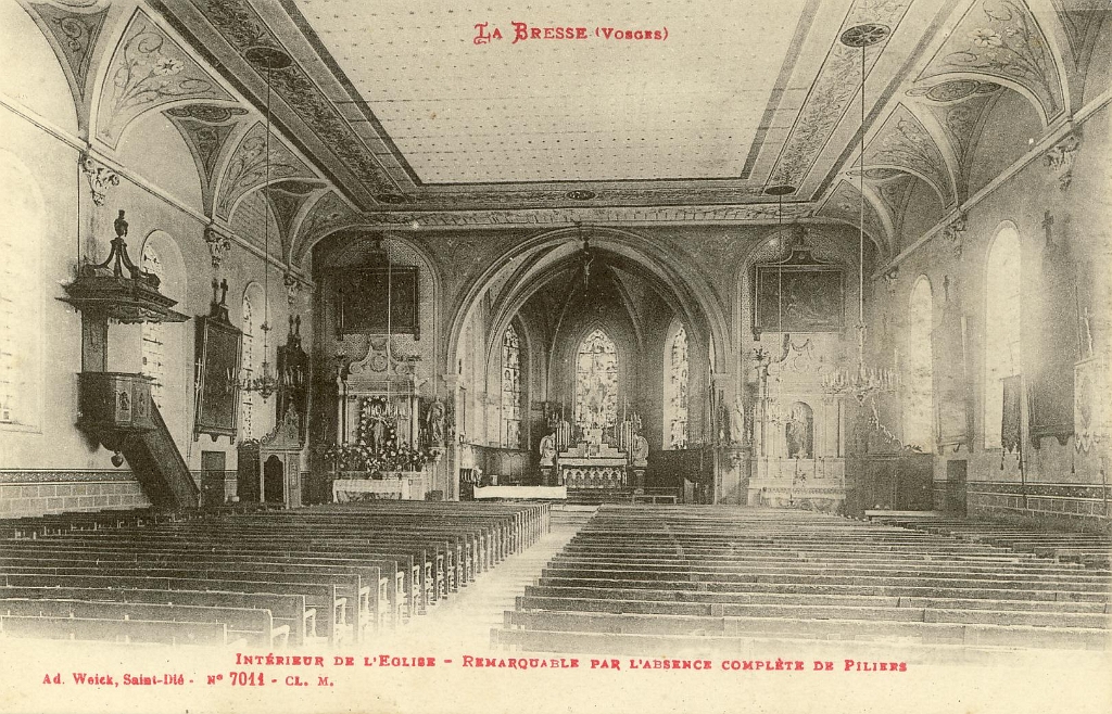 La Bresse. - Intérieur de l'Eglise - Remarquable par l'absence complète de Piliers.JPG