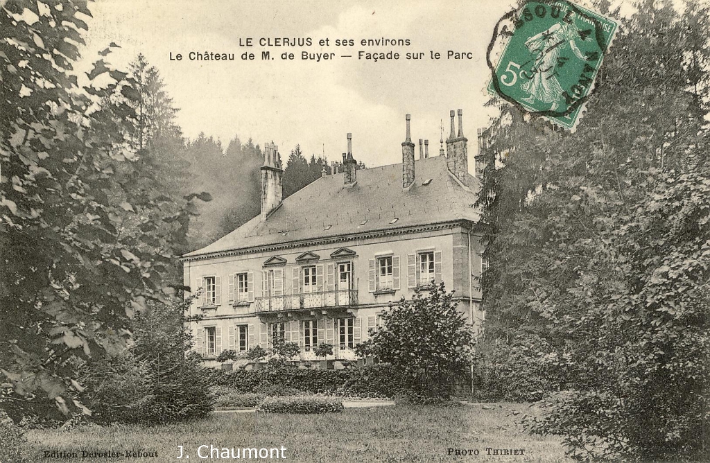 Le Clerjus et ses environs. - Le Château de M. de Buyer - Façade sur le Parc.JPG
