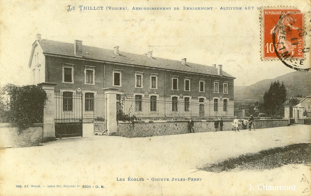Le Thillot. - Les Ecoles - Groupe Jules Ferry - Hôpital Militaire pendant la Première Guerre Mondiale.JPG
