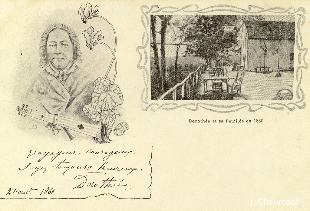 Dorothée et sa Feuillée en 1860.JPG