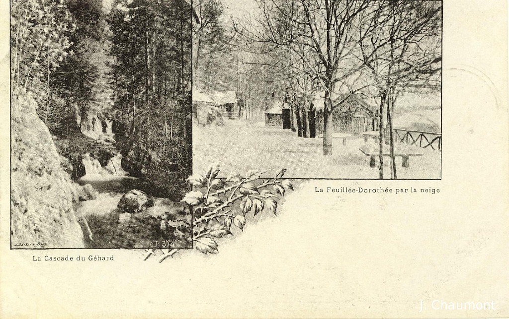 La Cascade du Géhard - La Feuillée-Dorothée par la neige.JPG
