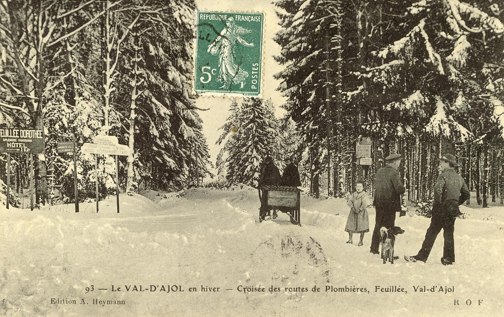 Le Val-d'Ajol en hiver - Croisée des routes de Plombières, Feuillée, Val-d'Ajol.JPG