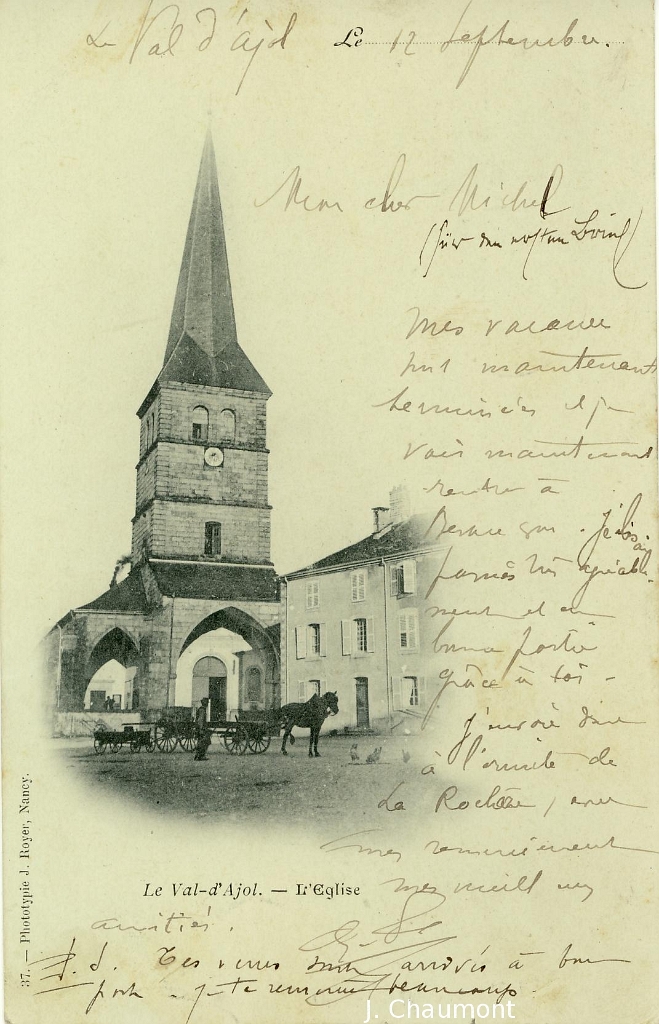 Le Val-d'Ajol. - L'Eglise en 1899.JPG