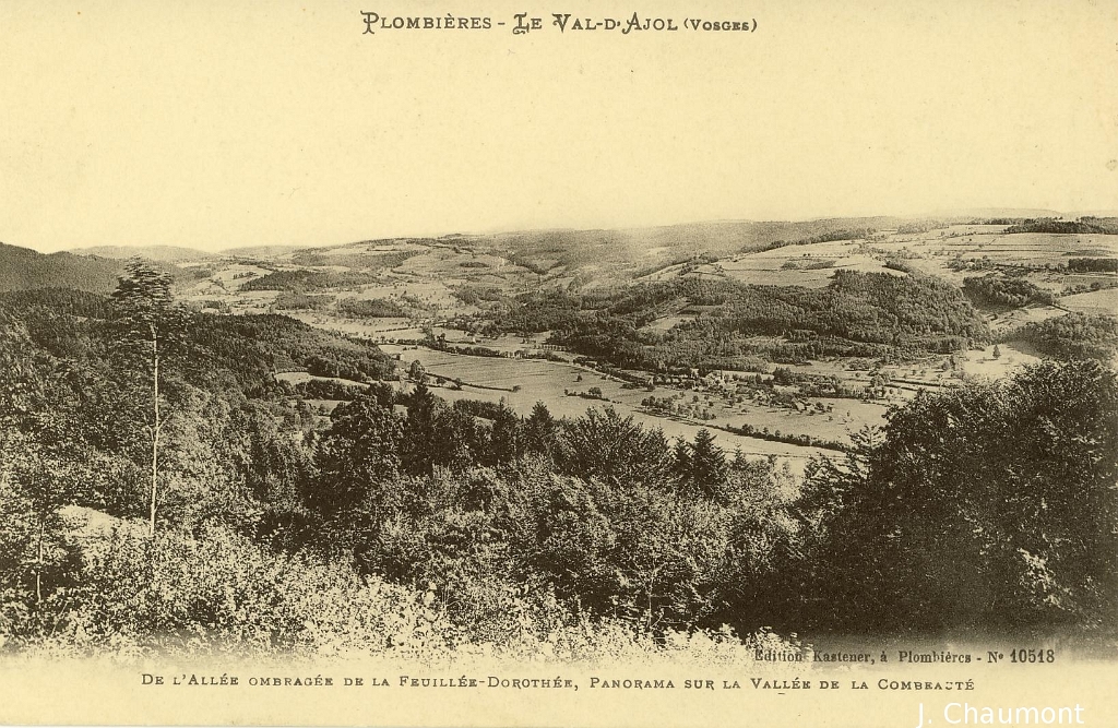 Plombières-Le Val d'Ajol. - De l'Allée ombragée de la Feuillée-Dorothée, Panorama sur la Vallée de la Combeauté.JPG