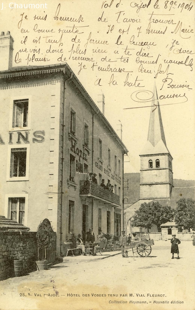Val d'Ajol. - Hôtel des Vosges tenu par M. Vial Fleurot.JPG