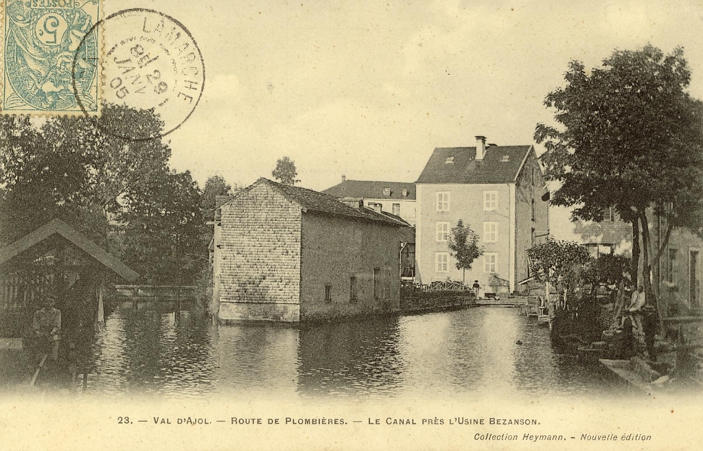 Val d'Ajol. - Route de Plombières. - Le Canal près l'Usine Bezanson.JPG