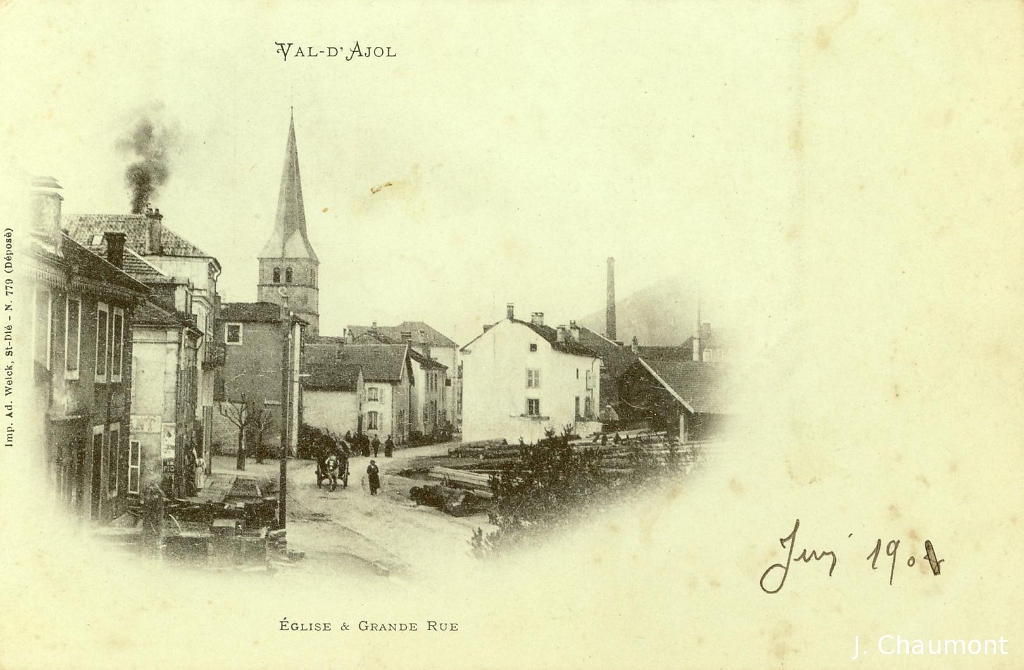 Val-d'Ajol. - Eglise & Grande Rue.JPG
