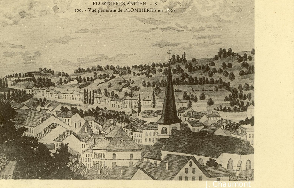 Plombières-Ancien. - 8. - Vue générale de Plombières en 1850.JPG