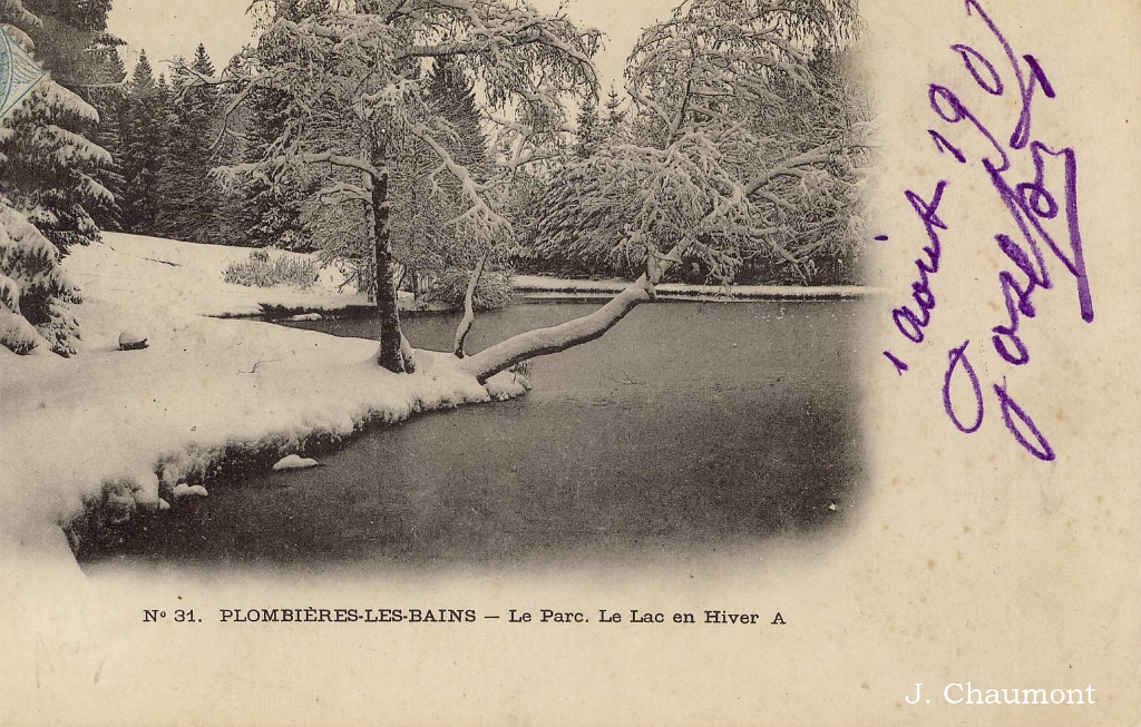 Plombières-les-Bains - Le Parc. Le Lac en Hiver.jpg