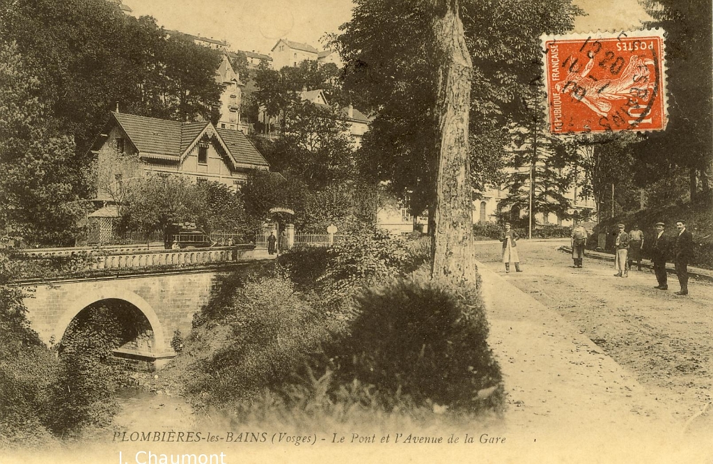 Plombières-les-Bains - Le Pont et l'Avenue de la Gare.JPG