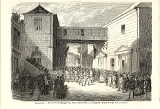 L'Empereur Napoléon III à Plombières. - Arrivée de la compagnie des francs-tireurs dans la rue Stanislas