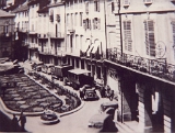 Plombières sous l'Occupation - La place du Bain Romain en 1940