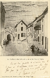 Plombières-Ancien. - 9. - La Rue du Bandajol en 1855, aujourd'hui Place de l'Eglise