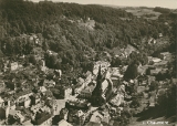 Plombières-les-Bains - Vue panoramique aérienne (Place et Église)