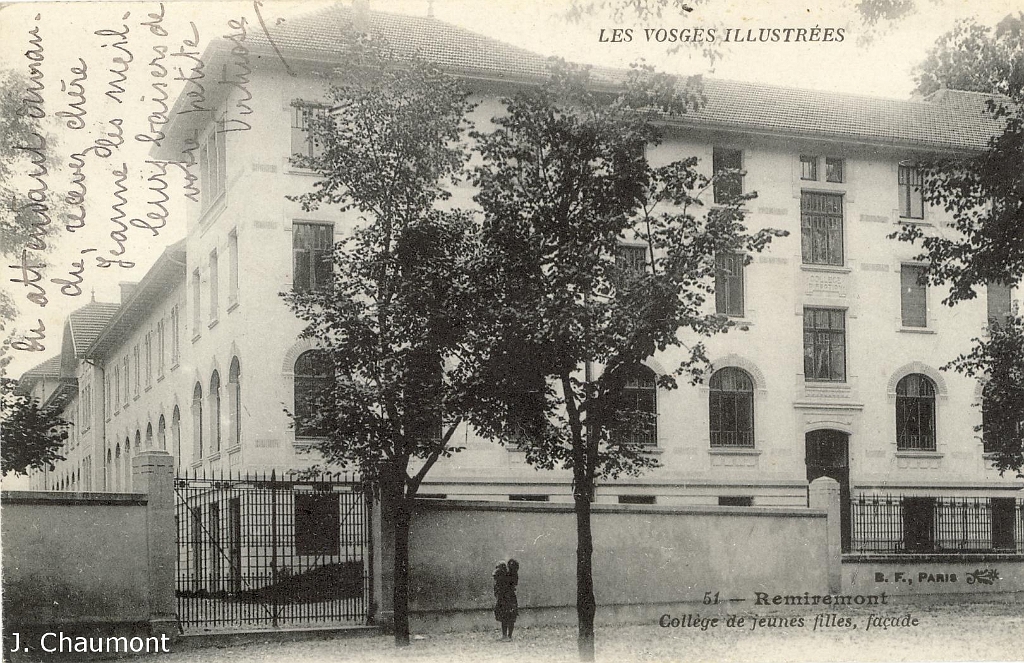 Remiremont - Collège de jeunes filles, façade.JPG
