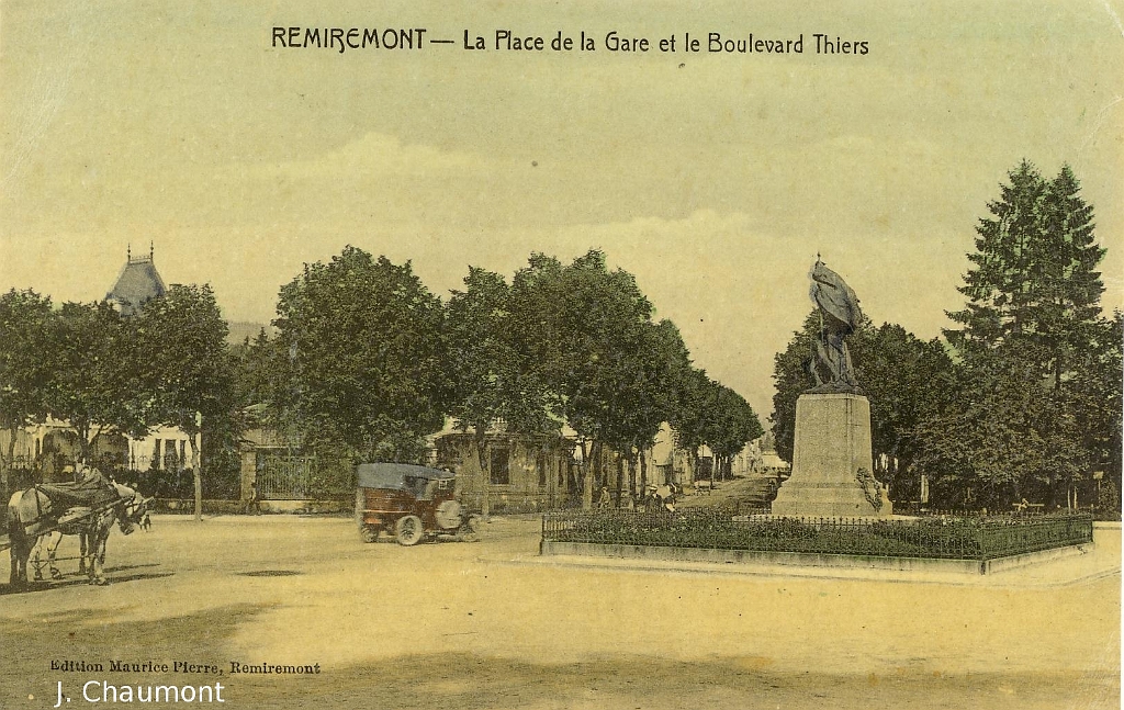 Remiremont - La Place de la Gare et le Boulevard Thiers.JPG