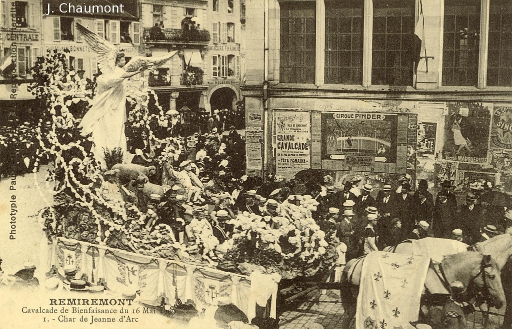 Remiremont. - Cavalcade de Bienfaisance du 16 Mai 1909. - Char de Jeanne d'Arc.JPG