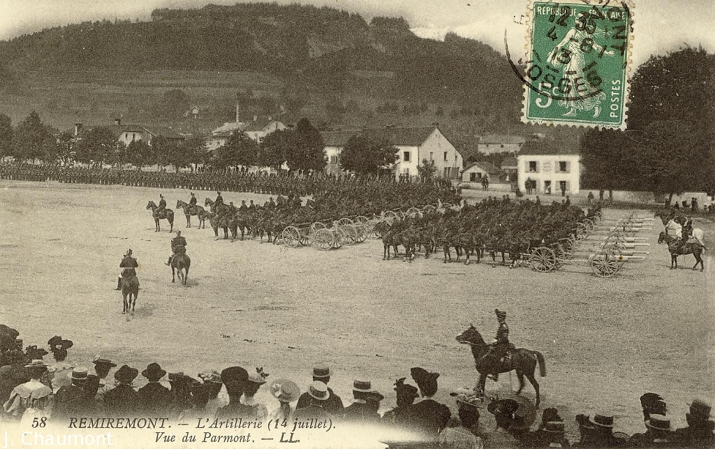 Remiremont. - L'Artillerie (14 juillet). Vue du Parmont.jpg