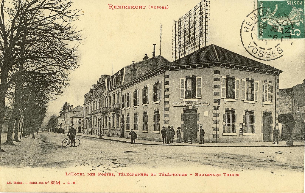 Remiremont. - L'Hôtel des Postes, Télégraphes et Téléphones - Boulevard Thiers.JPG