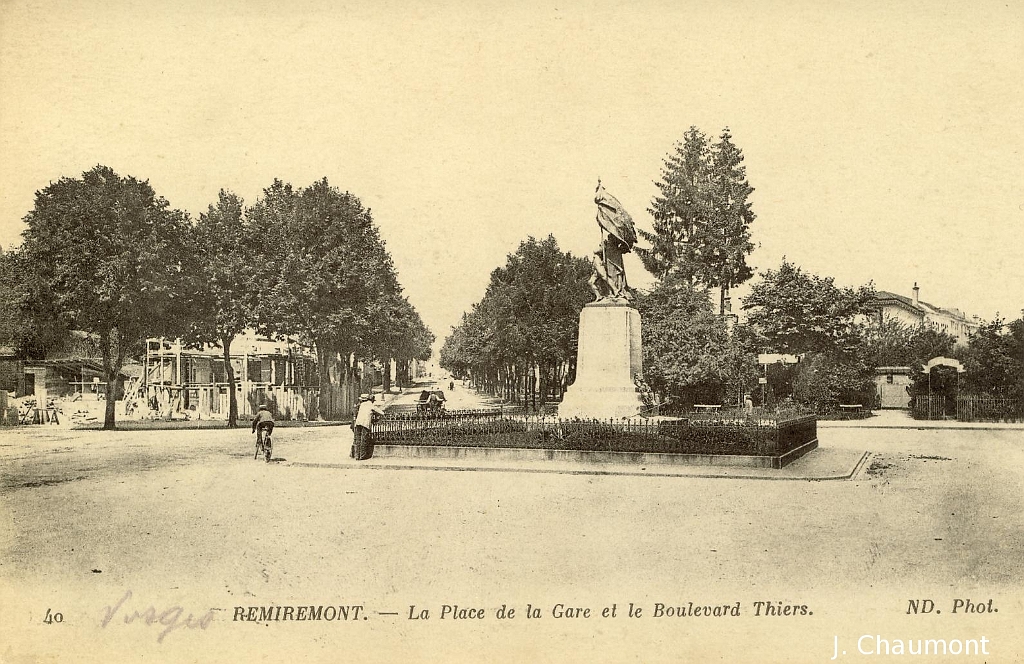 Remiremont. - La Place de la Gare et le Boulevard Thiers.JPG