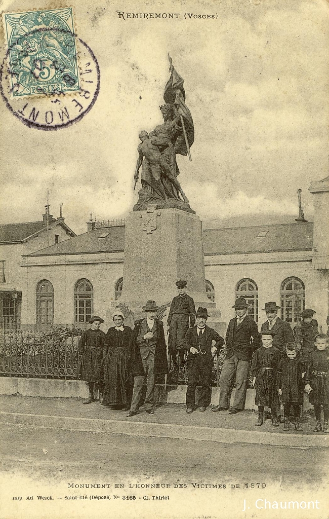 Remiremont. - Monument en l'honneur des Victimes de 1870.JPG