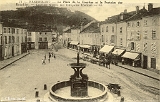 Remiremont - La Place de la Courtine et la Fontaine des Dauphins