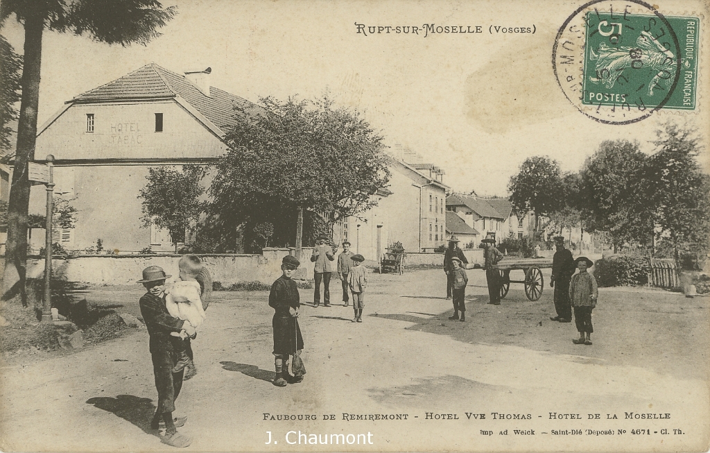 Rupt-sur-Moselle. - Faubourg de Remiremont - Hôtel Veuve Thomas - Hôtel de la Moselle.jpg