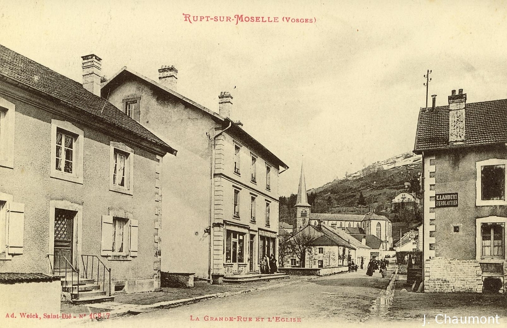 Rupt-sur-Moselle. - La Grande-Rue et l'Eglise.JPG