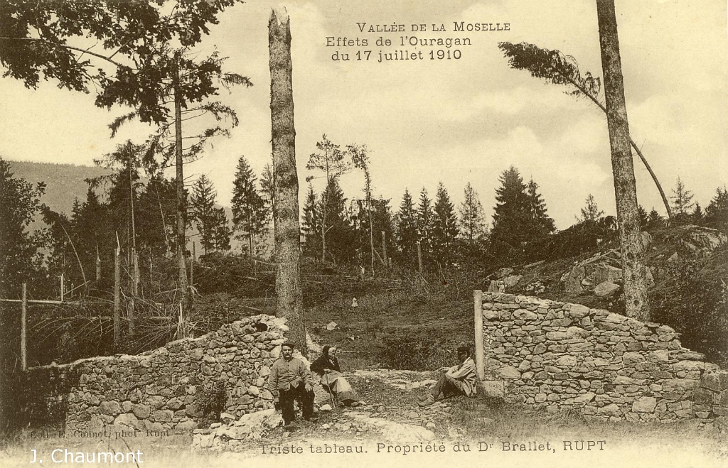 Vallée de la Moselle. - Effets de  l'Ouragan du 17 juillet 1910. - Triste Tableau. Propriété du Dr Brallet, RUPT.JPG