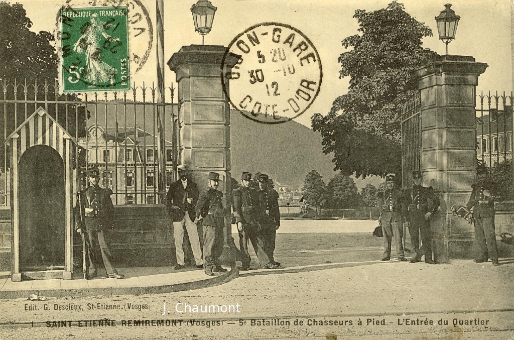 Saint-Etienne-Remiremont - 5e Bataillon de Chasseurs à Pied - L'Entrée du Quartier.JPG