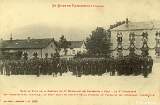 St-Etienne-Remiremont. - Dans la Cour de la Caserne du 5e Bataillon de Chasseurs à Pied - La 6e Compagnie au Garde-à-vous, immobile