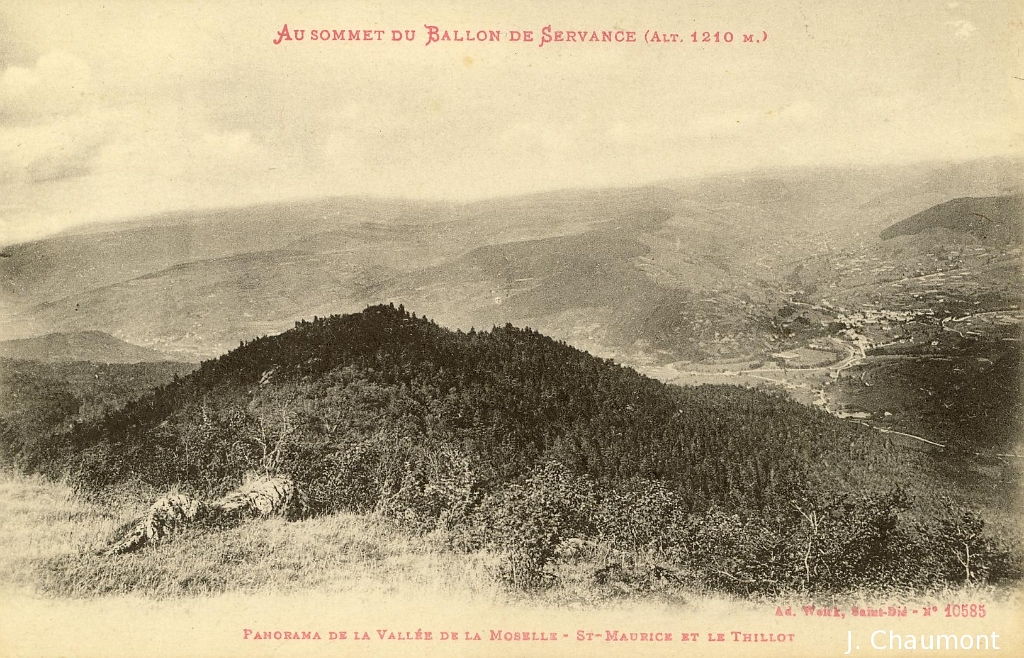 Au Sommet du Ballon de Servance (Alt. 1210 m.). - Panorama de la Vallée de la Moselle - St-Maurice et le Thillot.JPG